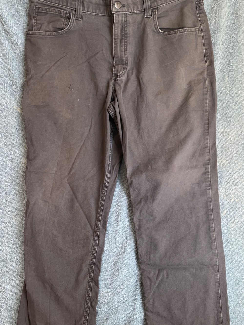 Carhartt Men's Relaxed Fit 36x32 Carpenter Work Straight Leg Pants Brown